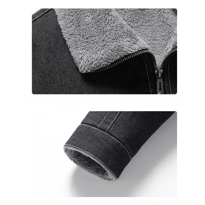 Veste en denim pour homme avec doublure en polaire 4