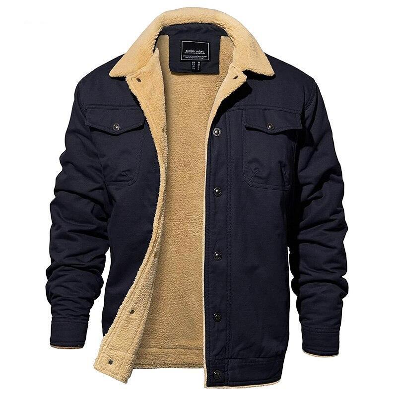 Veste imperméable pour homme avec doublure sherpa 0