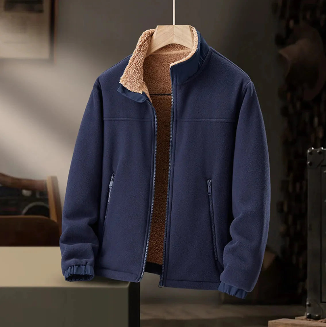 Veste pour Hommes Décontractée avec Doublure Sherpa 1