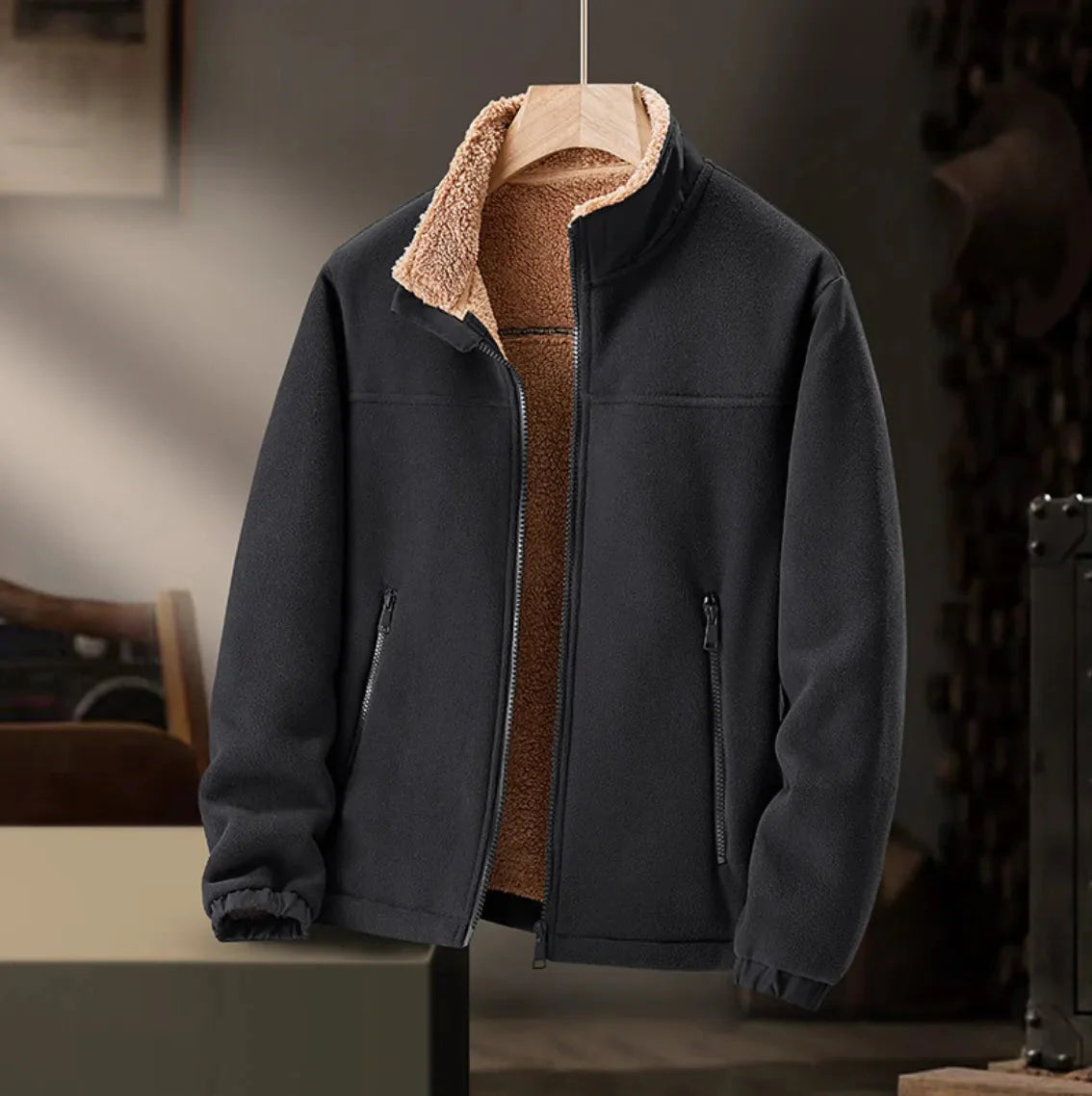 Veste pour Hommes Décontractée avec Doublure Sherpa 3