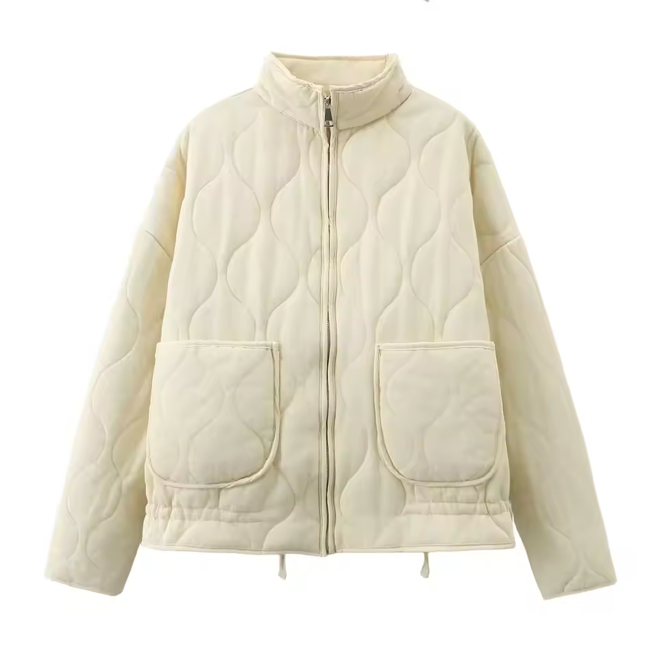 Veste pour femme avec poches et lignes droites 0