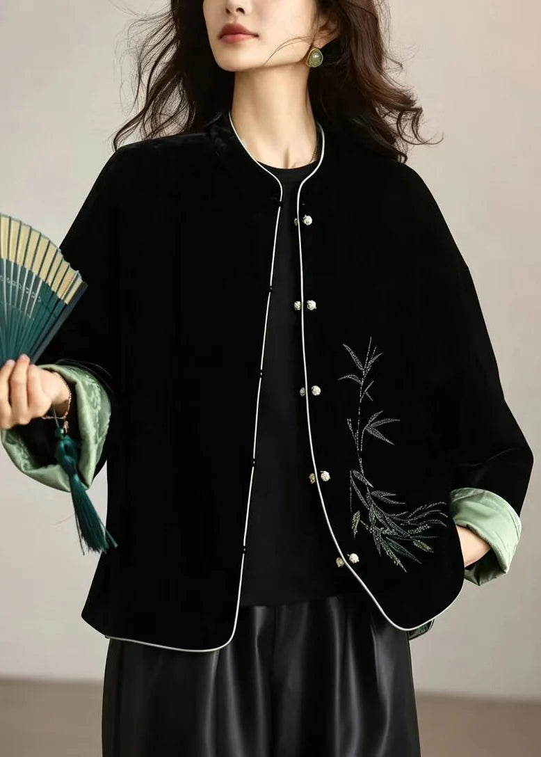 Veste réversible à col montant style chinois pour femme 3
