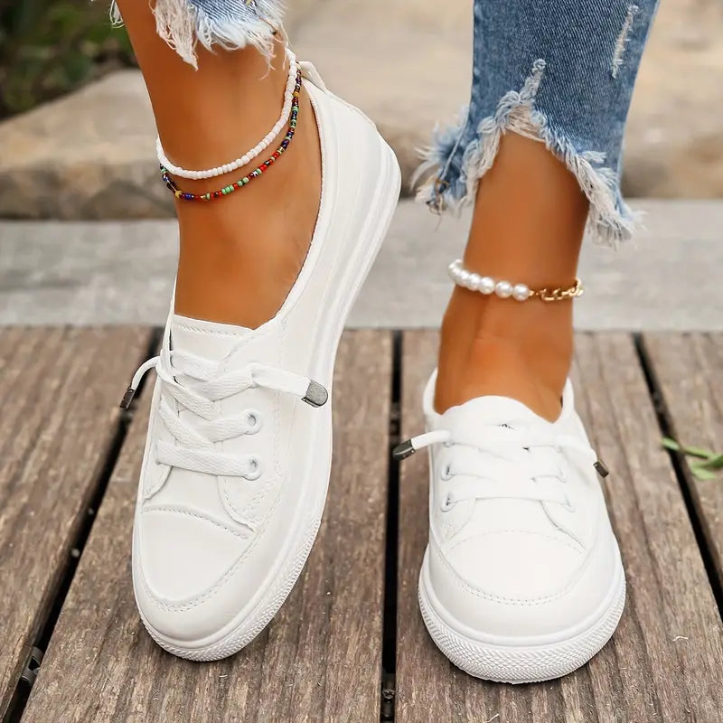Chaussures Décontractées Plates Femme Confortables en Cuir Artificiel 4