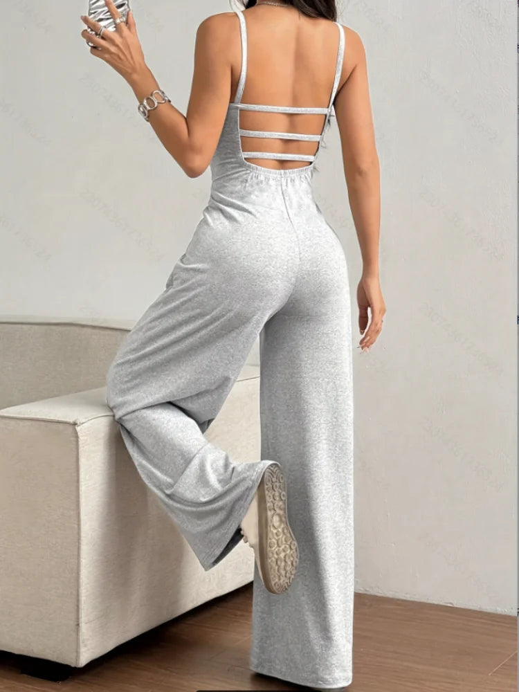 Women’s Casual Jumpsuit Halter Neck 3