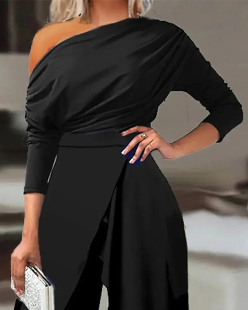 Women’s Jumpsuit Ample avec Épaule Dégagée 1