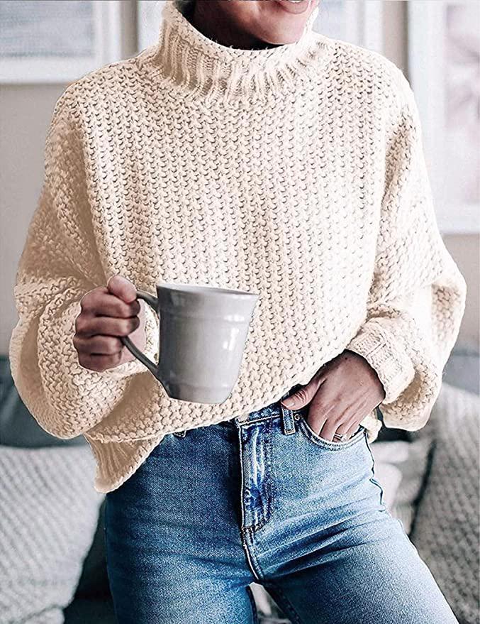 Pull Femme à Manches Longues Moderne en Coton Polyvalent 4