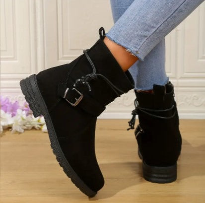 Bottes de Cheville Femme Cuir Élégant 1