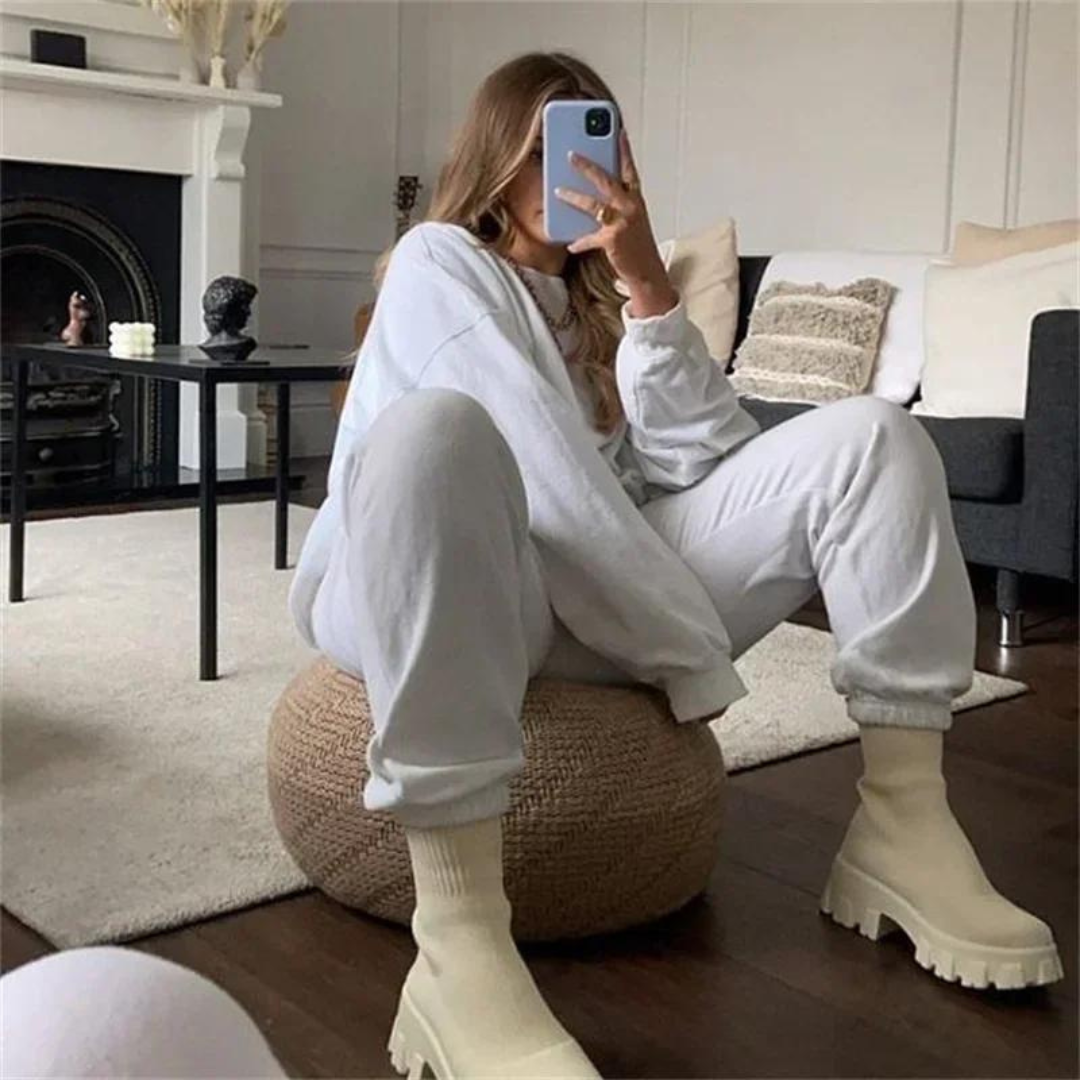 Chaussures décontractées à semelles épaisses pour femmes