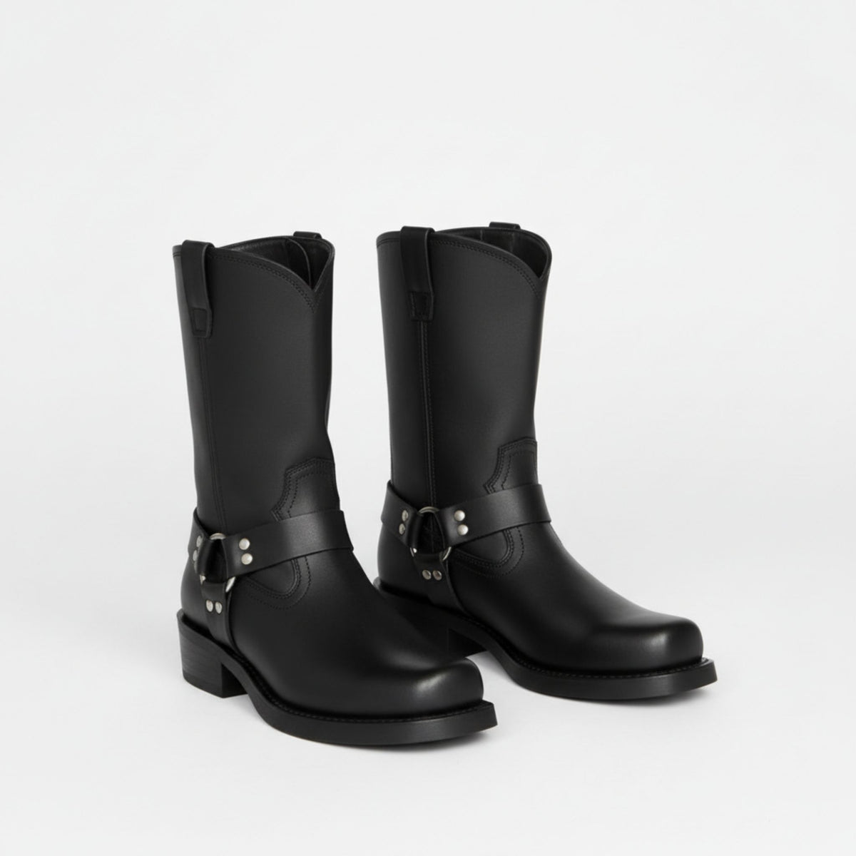 Bottes de Cowboy en Cuir Vintage pour Homme
