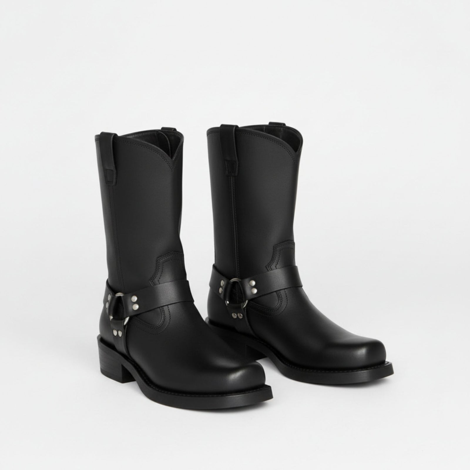 Bottes de Cowboy en Cuir Vintage pour Homme