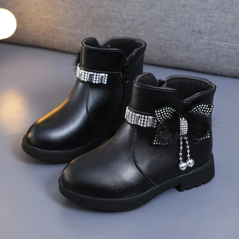 Bottes en cuir chaudes pour filles