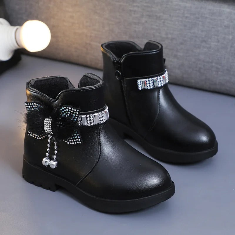 Bottes en cuir chaudes pour filles