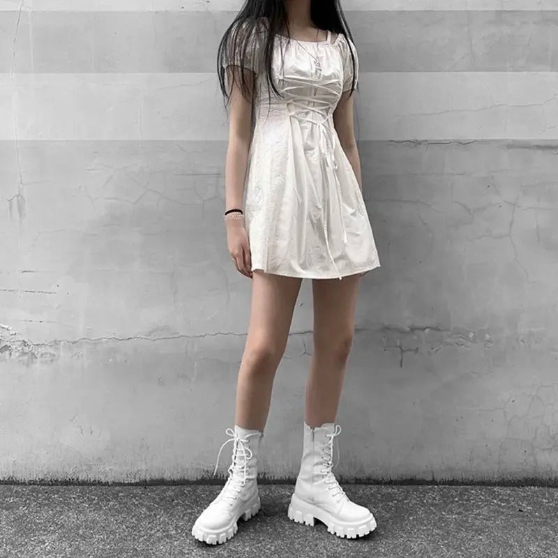Bottes à lacets pour femmes