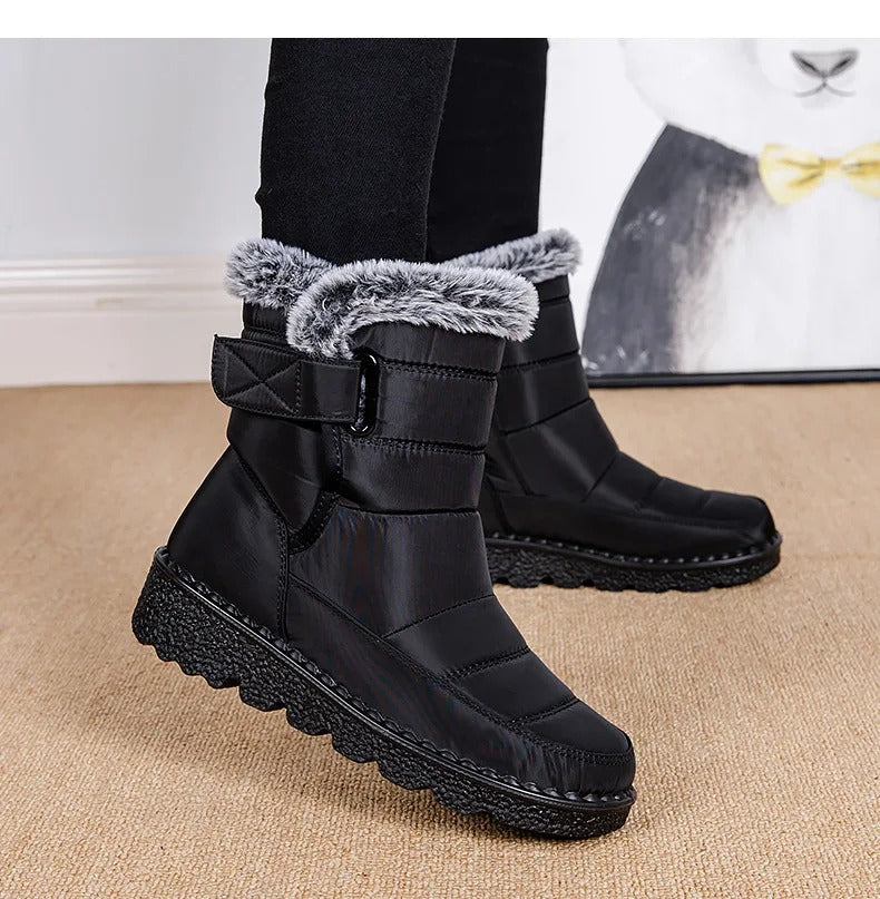 Bottines chaudes en fourrure de coton pour femmes
