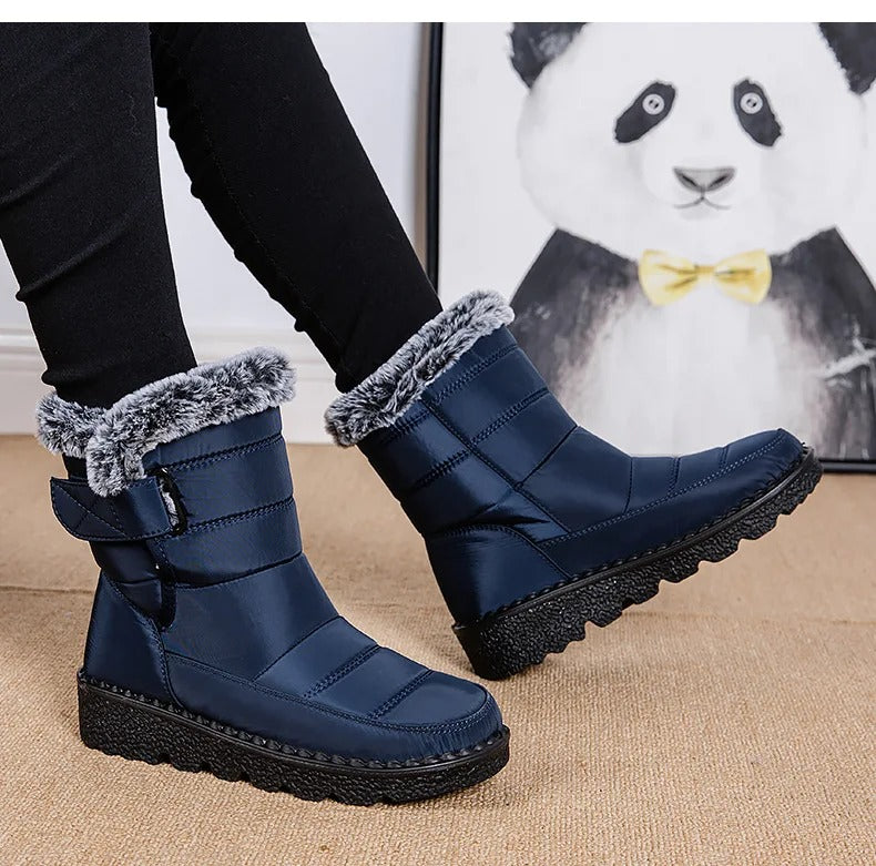 Bottines chaudes en fourrure de coton pour femmes