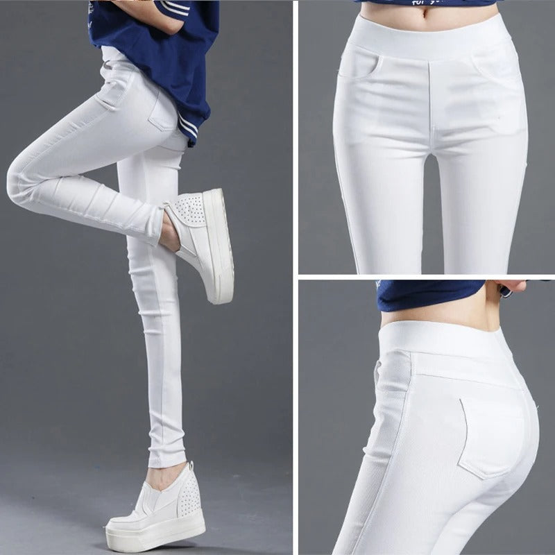Pantalon skinny extensible décontracté pour femme