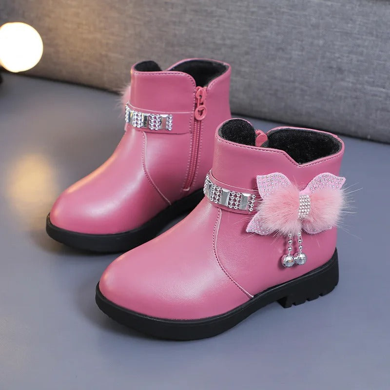 Bottes en cuir chaudes pour filles
