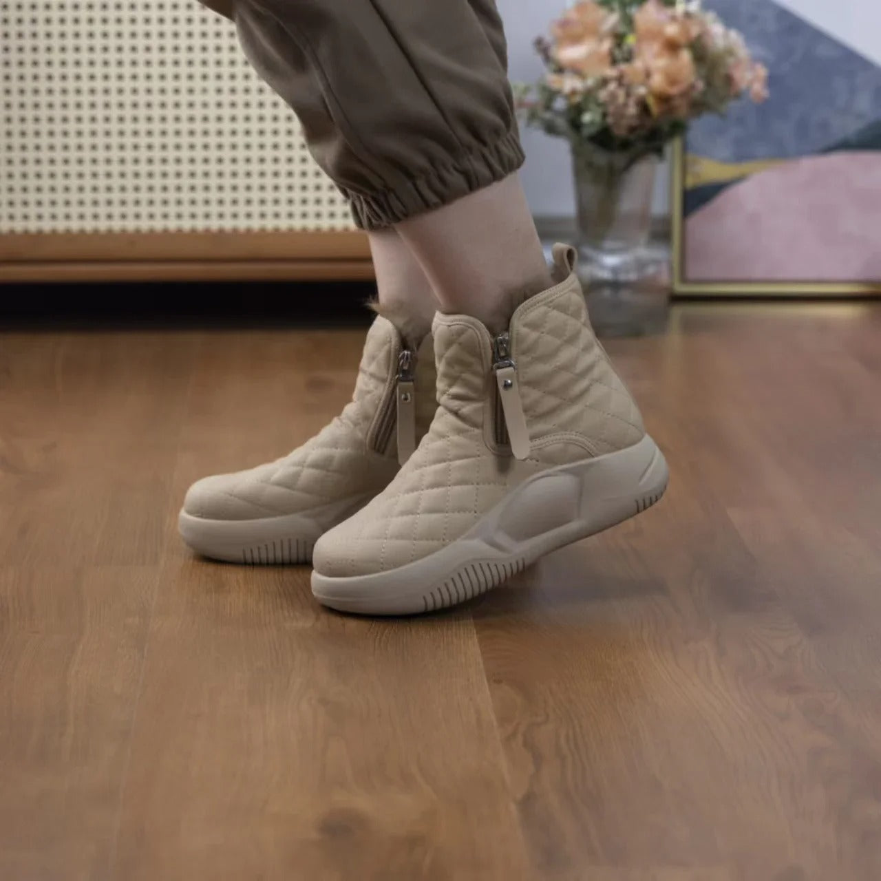 Bottes d'hiver à semelle épaisse
