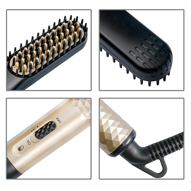 Brosse à lisser les poils de barbe pour homme