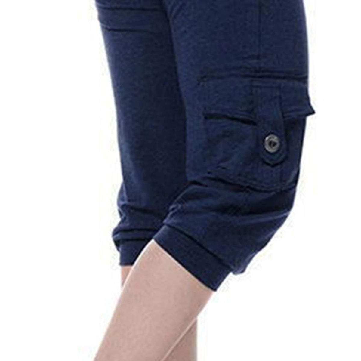 Pantalon court à taille élastique pour femmes