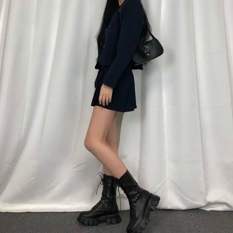 Bottes à lacets pour femmes