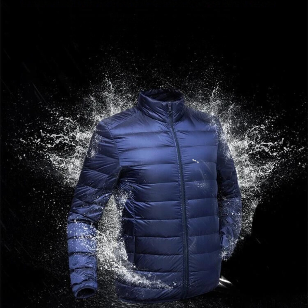 Veste en duvet de canard ultraléger blanche pour hommes
