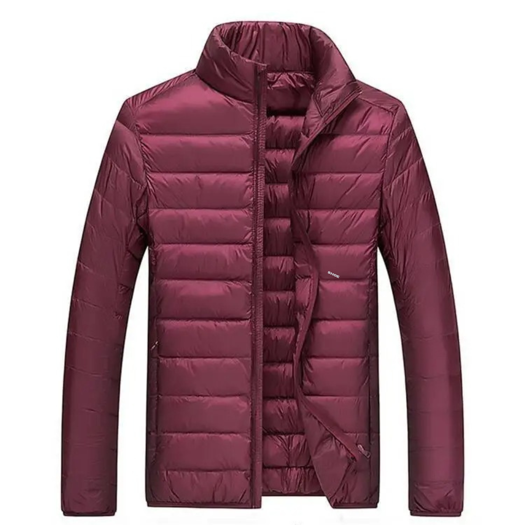 Veste en duvet de canard ultraléger blanche pour hommes
