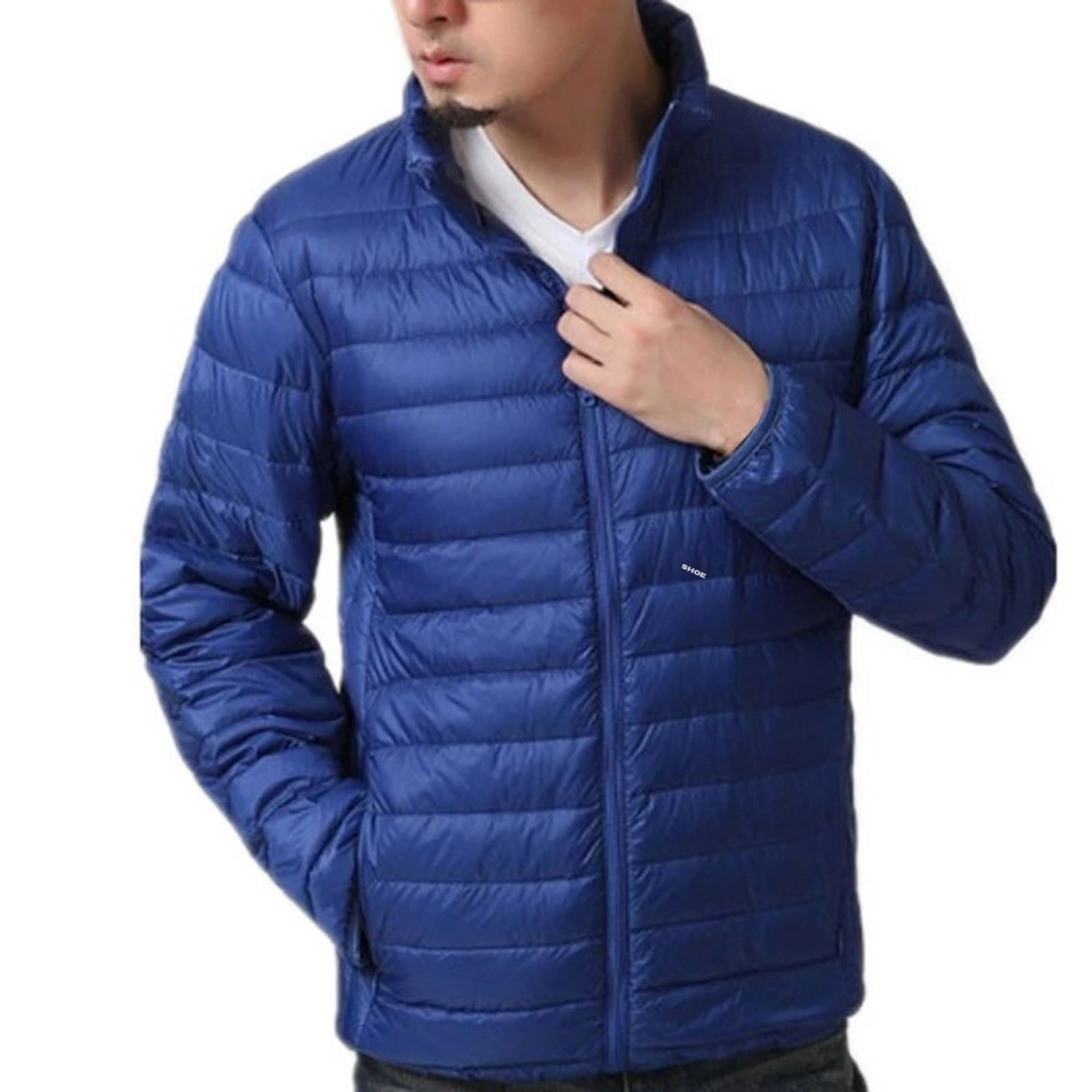 Veste en duvet de canard ultraléger blanche pour hommes