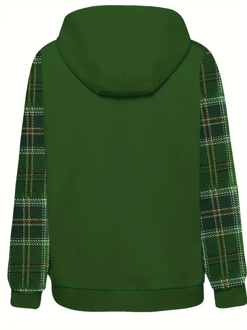 Sweat à Capuche Homme à Carreaux Décontracté 100% Coton-2