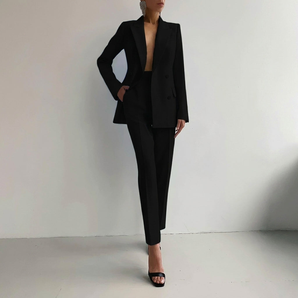 Ensemble Tailleur Pantalon Femme Élégant en Polyvalent