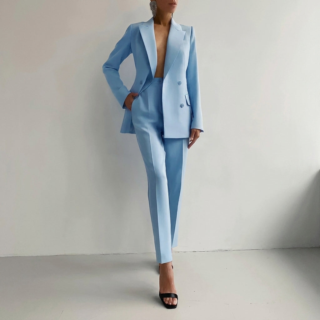 Ensemble Tailleur Pantalon Femme Élégant en Polyvalent