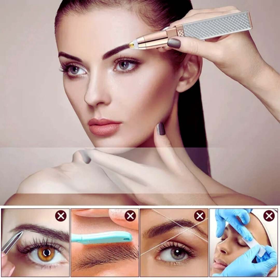 Rasoir à sourcils et rasoir à poils 2 en 1