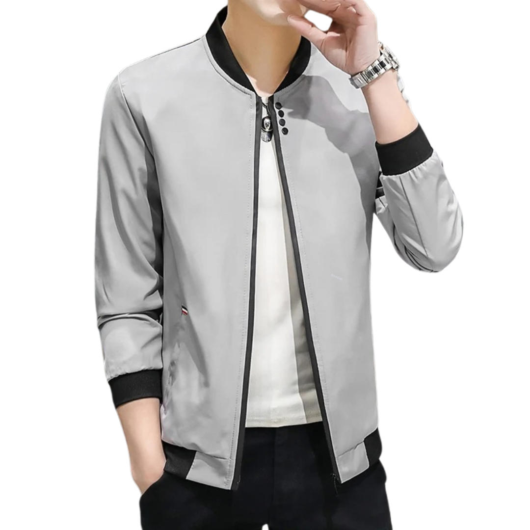 Veste coupe-vent zippée au cou pour hommes
