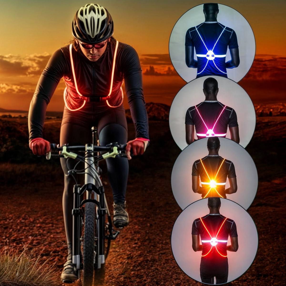 Gilet de sécurité réfléchissant à LED