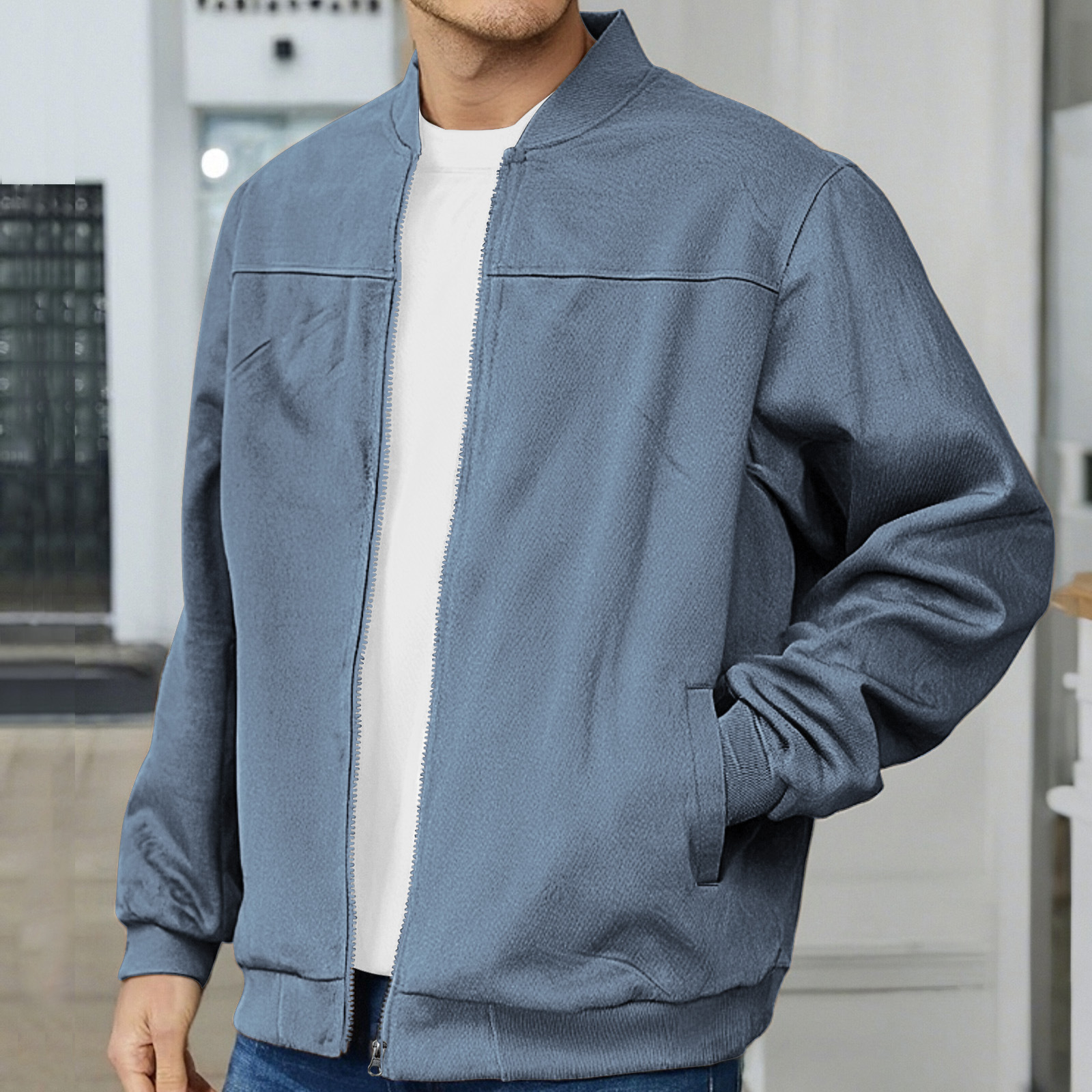 Veste d'hiver pour hommes en daim au design intemporel