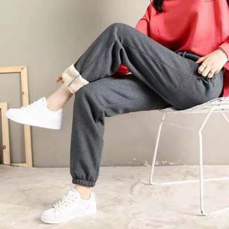 Pantalon épais doublé en polaire pour femmes