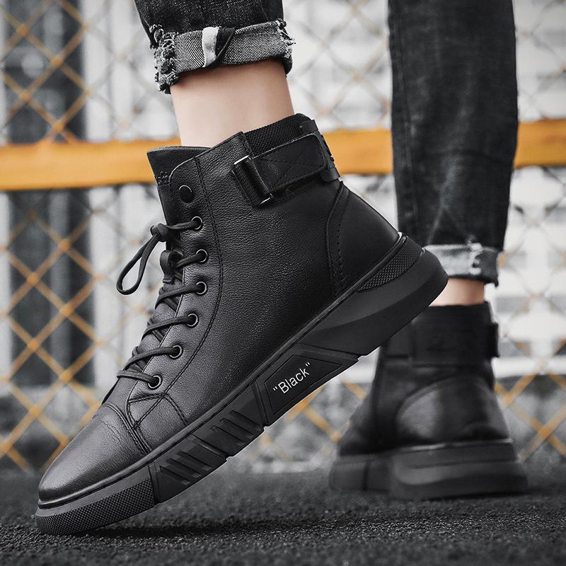 Chaussures pour hommes de randonnée en cuir robuste 4