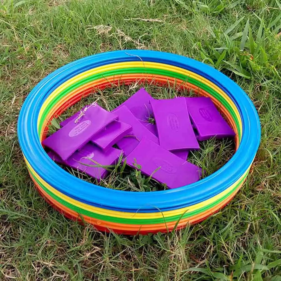 Jeu d'anneaux de saut en treillis Jeu