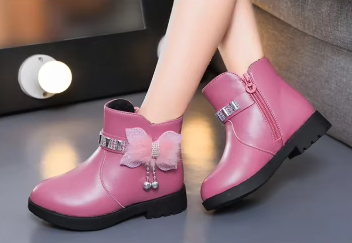 Bottes en cuir chaudes pour filles