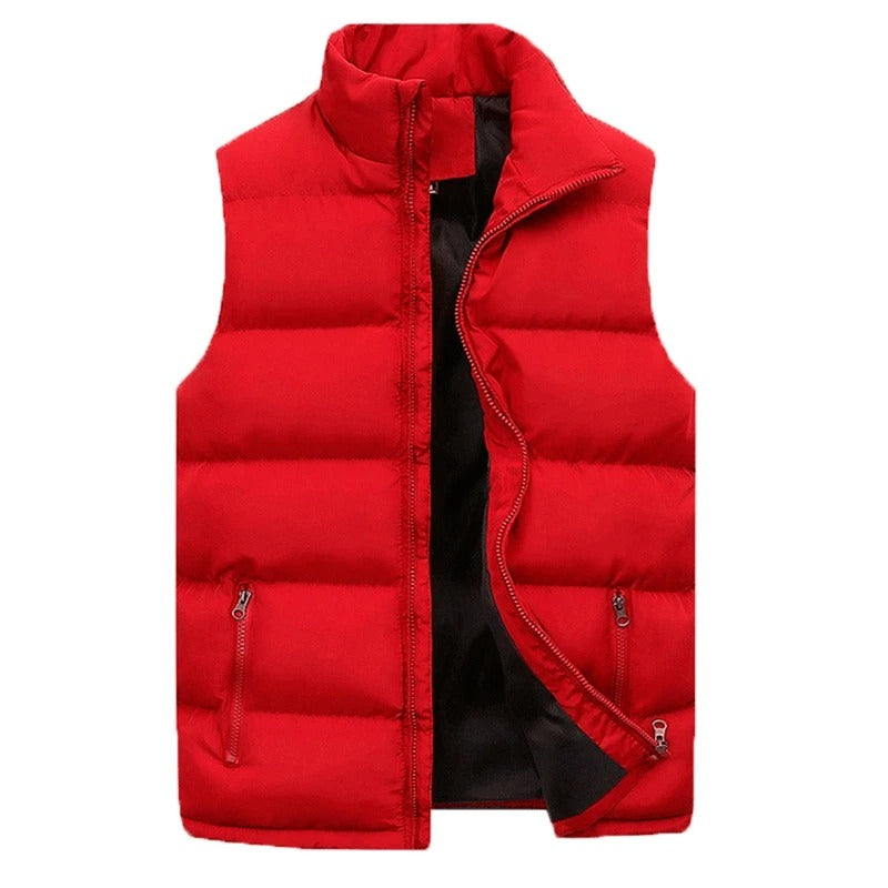 Veste polaire matelassée sans manches pour hommes