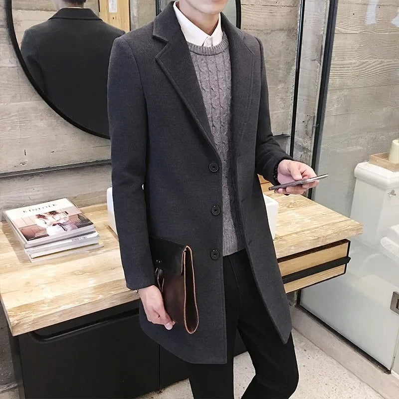 Manteau d'affaires ajusté pour hommes