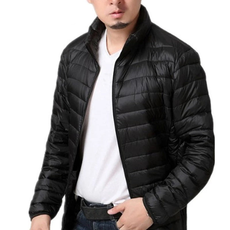 Veste en duvet de canard ultraléger blanche pour hommes
