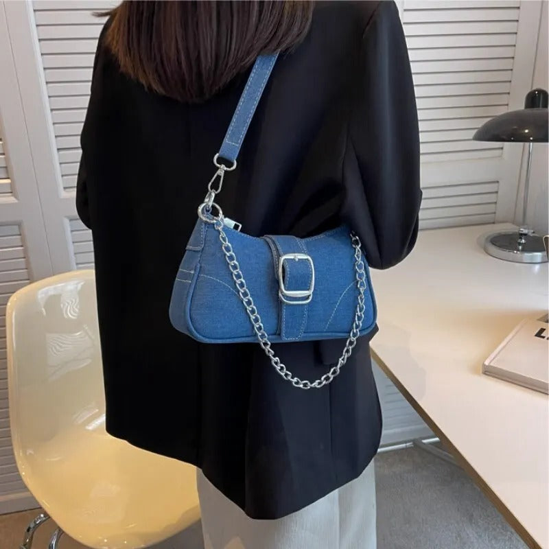 Sac à bandoulière en denim pour femmes