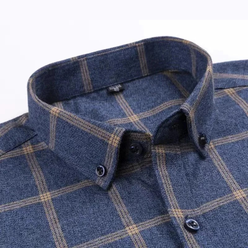 Chemise Homme Carreaux Ajustée 100% Coton-4