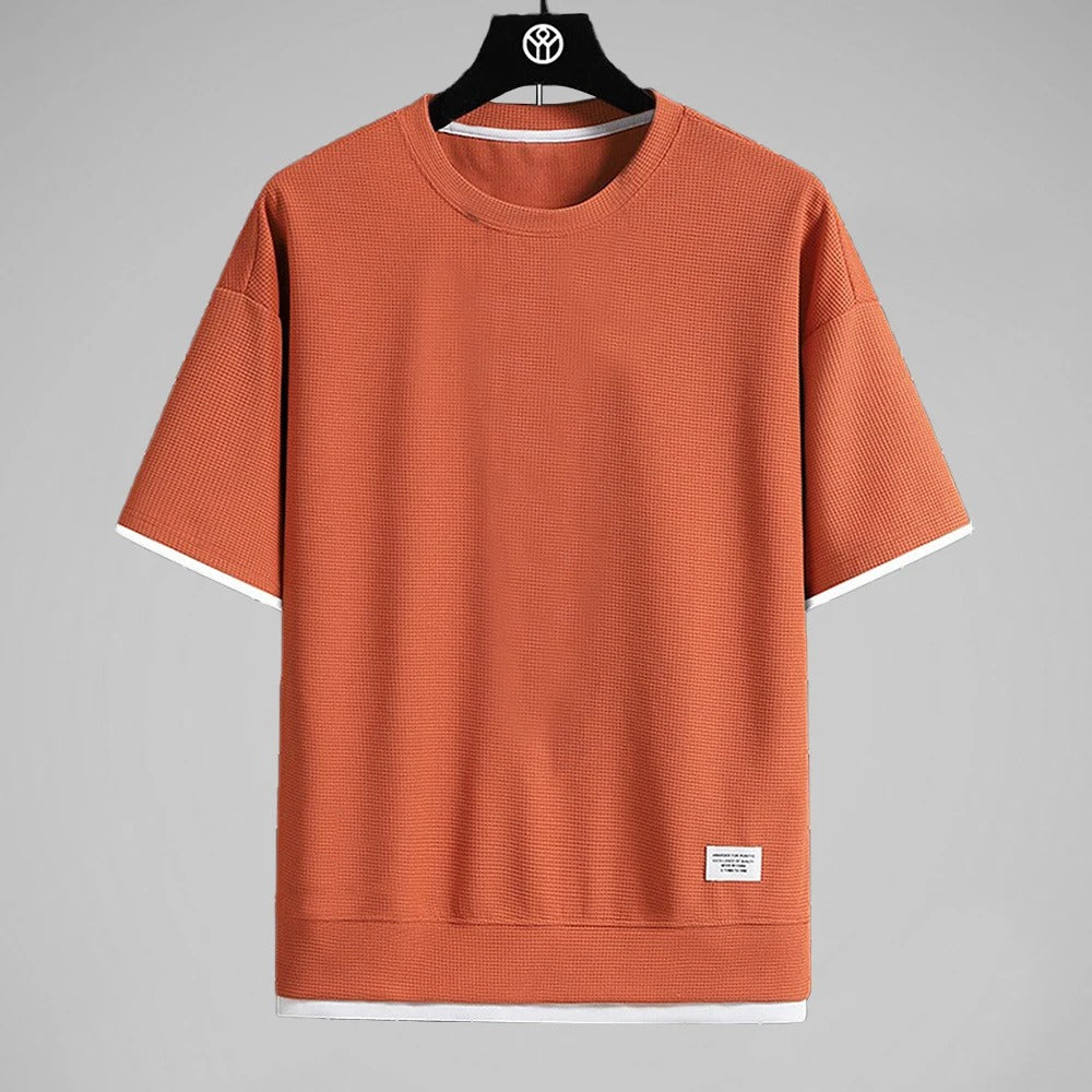 T-shirt gaufré premium pour hommes