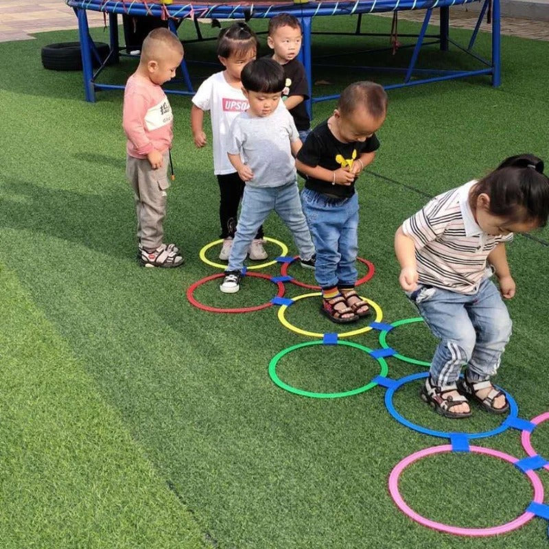 Jeu d'anneaux de saut en treillis Jeu