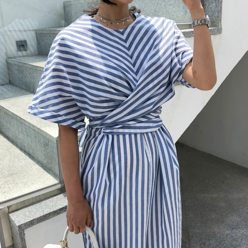 Robe Bandage Rayée