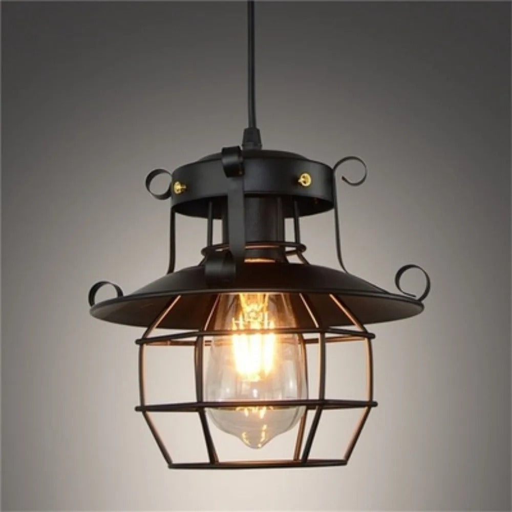 Lampe suspendue rétro industrielle