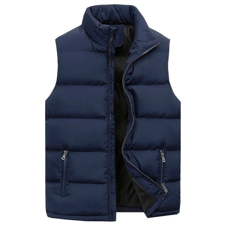 Veste polaire matelassée sans manches pour hommes