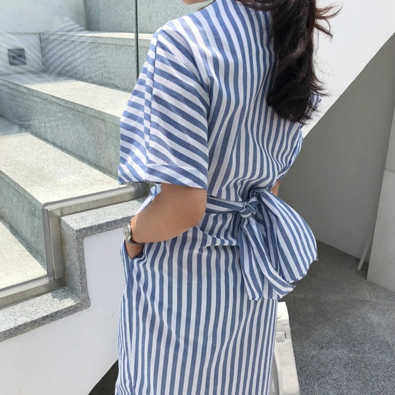 Robe Bandage Rayée